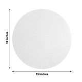 20 Pack | 13inch Silver Glitter Round Disposable Dining Placemats, Decorative Paper Table Mats