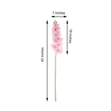 2 Stems | 40inch Tall Pink Artificial Silk Orchid Flower Bouquets