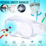 Adjustable Scratch Resistant Safety Goggles, Protective Eyewear With Anti Fog Coating & Air Vents