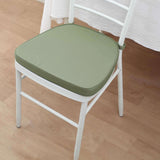 2inch Thick Dusty Sage Green Chiavari Chair Pad, Memory Foam Seat Cushion With Ties