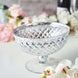 8inch Silver Mercury Glass Compote Vase, Pedestal Bowl Centerpiece