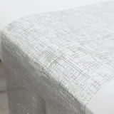 Metallic Silver Glitter Mesh Polyester Table Runner