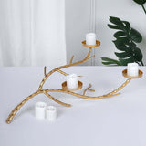 2ft Gold Manzanita Tree Branch Candelabra Metal Twig Branch Candle Holder Stand