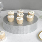 14inch Silver Rhinestones Round Metal Pedestal Cake Stand, Cupcake Holder