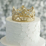 2inch Matte Gold Metal Princess Crown Cake Topper, Wedding Cake Decor