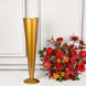 28Inch Tall Brushed Gold Metal Trumpet Flower Vase Wedding Centerpiece