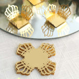 50 Pack Mini Metallic Gold Crown Cupcake Tray Wrappers, 4inch Truffle Cup Dessert Liners