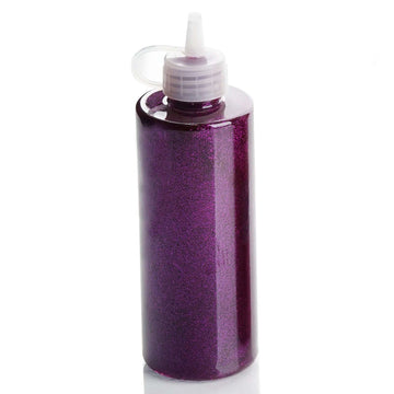 Metallic Glitter Glue Purple - Washable Nontoxic Art Glue for Fun DIY Projects Scrapbooking & Party Decor 4 oz Bottle