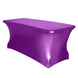 6FT Metallic Purple Rectangular Stretch Spandex Table Cover