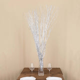 6 Pack Metallic Silver Extra Long Willow Tree Branches