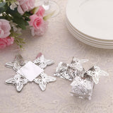 50 Pack 4inch Mini Metallic Silver Butterfly Cupcake Wrappers, Square Truffle Cup