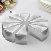 10 Pack | 5x3inch Silver Foil Single Slice Triangular Paper Dessert Box