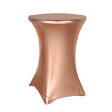 32inch Dia Premium Metallic Blush Spandex Highboy Cocktail Table Cover