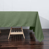 60"x126" Olive Green Polyester Rectangular Tablecloth