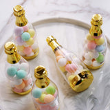 12 Pack | Mini Champagne Bottle Party Favor Candy Treat Gift Container - Metallic Gold 6Inch