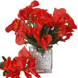 12 Bushes | Red Artificial Silk Mini Calla Lily Flowers, Faux Lilies