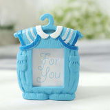 Cute 4inch Newborn Baby Boy Blue Clothes Resin Party Favors Picture Frame, Baby Shower Gender