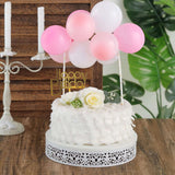 11 Pcs | Balloon Garland Cloud Cake Topper, Mini Cake Decorations - Blush, Pink & White