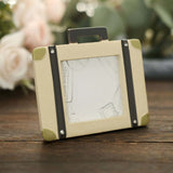 4 Pack | Mini 3inch Suitcase Resin Picture Frame Party Favors, Vintage Travel Place Card Holders