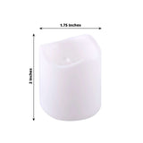 12 Pack | White Flameless Candles LED | Battery Operated Votive Candles