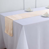 12"x108" Beige Satin Table Runner