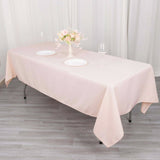 60"x102" Blush Premium Polyester Rectangular Tablecloth - 220GSM