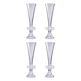 4 Pack | 11" Reversible Crystal Ball Trumpet Glass Vase