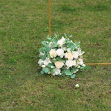 5.5ft Gold Metal Frame Wedding Arch, Rectangular Backdrop Stand, Floral Display Frame