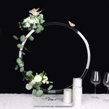 Clear Acrylic Table Wedding Arch Hoop Stand Centerpiece, Round Wreath Tabletop Decor