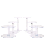 7-Tier Clear Acrylic Cake Stand Set, Cupcake Holder Dessert Pedestals#whtbkgd