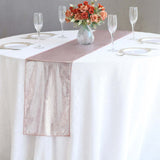 12x108inch Rose Gold Shimmer Sequin Dots Polyester Table Runner