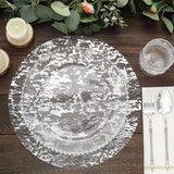 10 Pack | 13inch Metallic Silver Foil Mesh Table Placemats