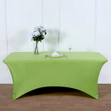 6ft Apple Green Spandex Stretch Fitted Rectangular Tablecloth