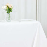 90"x90" White Premium Polyester Square Table Overlay - 220GSM