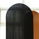 7ft Matte Black Spandex Fitted Chiara Backdrop Stand Cover For Round Top Wedding Arch