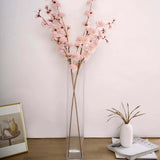 2 Branches | 42inch Tall Blush/Rose Gold Artificial Silk Carnation Flower Stems