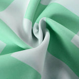 White/Mint Chevron Print Blackout Window Curtain Grommet Panels, Noise Cancelling Curtains#whtbkgd