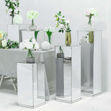 Silver Mirror Box, Pedestal Risers, Acrylic Box