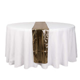 Shiny Black Gold Foil Linen Table Runner Disco Mirror Ball Theme, Polyester Table Runner