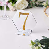 4inch Gold Decorative Rhinestone Number Stickers DIY Crafts - 7