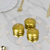 12 Pack 3inch Gold Floating Candles, Unscented Dripless Wax Discs for Centerpieces