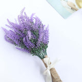 4 Bushes | 14inch Artificial Lavender Lilac Flower Plant Stems Greenery Bouquet