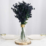 12 Stems | Navy Blue Artificial Silk Babys Breath Flower Bushes Spray