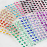 600 Pcs | Hunter Green Star Shape Stick-On Diamond Rhinestone Stickers, DIY Self Adhesive Craft Gems