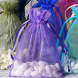 10 Pack | 5x7inch Chocolate Organza Drawstring Wedding Party Favor Gift Bags