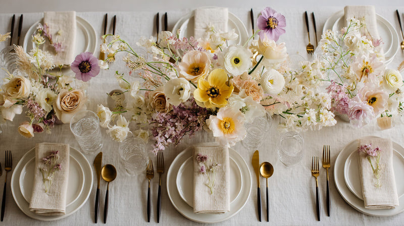 Mixed Textures Summer Wedding Decor