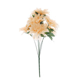 2 Bushes | 20" Cream Large Head Artificial Dahlia Bouquet, Silk Bridal Flower Decorations