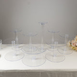 8-Tier Clear Acrylic Cake Stand Set, Cupcake Holder Dessert Pedestals