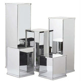 40 inches Floor Standing Silver Mirror Finish Acrylic Pedestal Risers 