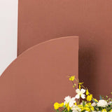 Set of 4 Matte Terracotta (Rust) Spandex Half Moon Chiara Backdrop Stand Covers